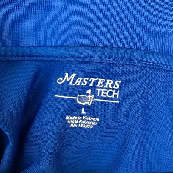 [3 for $15] Master Tech Plain Solid Blue Polo Shirt Sz Large - Picture 6 of 8